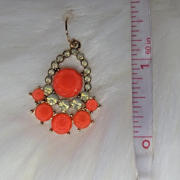 Fluorescent Rhinestone Chandelier Earrings - Picture 3 of 4